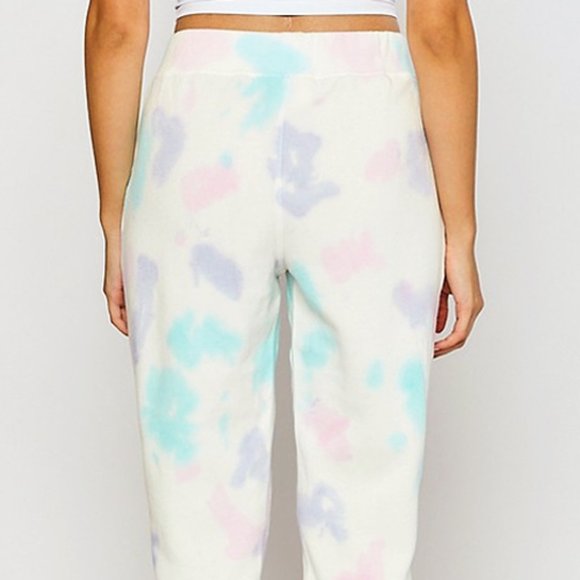 NEW Soft Fleece Pastel Tie Dye Jogger Sweat Pants - Picture 5 of 7